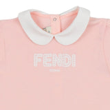 Fendi Pink Embroidered Logo Dress