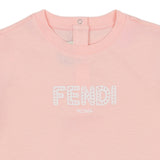 Fendi Pink With Iconic Logo T-Shirt