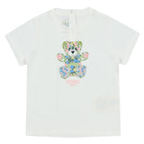 Fendi White Floral Teddy Bear T-Shirt
