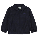 Fendi Navy Iconic FF Monogram Jacket.