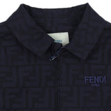 Fendi Navy Iconic FF Monogram Jacket.