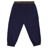 Fendi Blue Gabardine Joggers