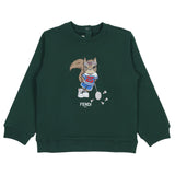 Fendi Green Fun And Sporty Squirrel Sweatshirt