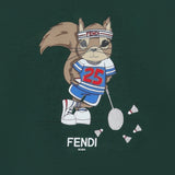 Fendi Green Fun And Sporty Squirrel Sweatshirt