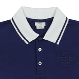 Fendi Navy Roma Logo Polo T-Shirt
