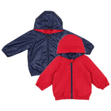 Fendi Navy & Red Hooded Reversible Jacket