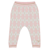 Fendi Pink & White Argyle Knit Pants