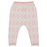 Fendi Pink & White Argyle Knit Pants