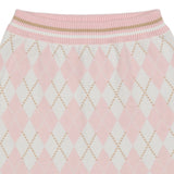 Fendi Pink & White Argyle Knit Pants