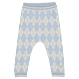 Fendi Blue & White Argyle Knit Pants
