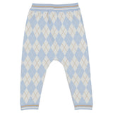 Fendi Blue & White Argyle Knit Pants