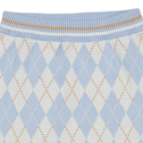 Fendi Blue & White Argyle Knit Pants