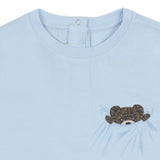 Fendi Blue Cotton Fendi Bear T-Shirt