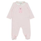 Fendi Pink Cotton FF Logo Bear Babygrow Set