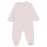 Fendi Pink Cotton FF Logo Bear Babygrow Set