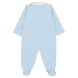 Fendi Blue Cotton FF Logo Bear Babygrow Set