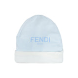 Fendi Blue Cotton FF Logo Bear Babygrow Set