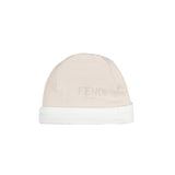 Fendi Beige Cotton FF Logo Bear Babygrow Set