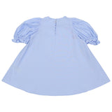 Fendi Blue Cotton Dress With PuFF Sleeves