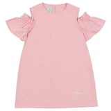 Fendi Pink FF-Jacquard RuFFled Midi Dress