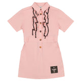 Fendi Pink Cotton Shirt Dress With FF Logo
