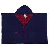Fendi Navy & Red Reversible Logo Cape