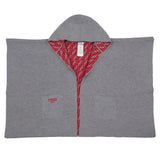 Fendi Grey & Red Reversible Logo Cape
