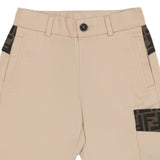 Fendi Beige Trousers With FF Logo Trims
