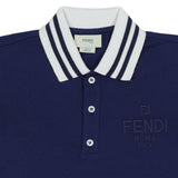Fendi Navy Roma Polo Shirt With Blue Detail