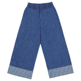 Fendi Blue Jeans With Logo On The Turn-Ups