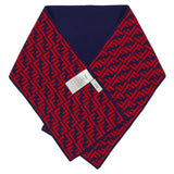 Fendi Red & Navy Reversible Style Scarf