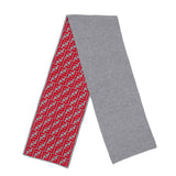 Fendi Grey & Red Reversible Style Scarf