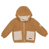 Moschino Brown Hooded Fuzz Bear Jacket