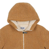 Moschino Brown Hooded Fuzz Bear Jacket