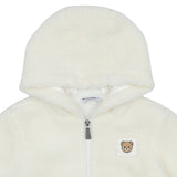 Moschino Off White Teddy Bear Sherpa Hoodie