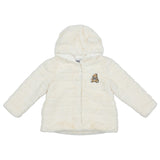 Moschino Off White Faux Fur Teddy Bear Jacket