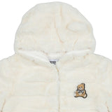 Moschino Off White Faux Fur Teddy Bear Jacket