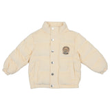 Moschino Off Whiteteddy Bear Corduroy Puffer Jacket
