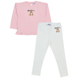 Moschino Pink Teddy Print Ruffled Tracksuit