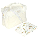 Moschino Cream Corduroy Changing Bag And Mat Set