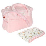 Moschino Pink Corduroy Changing Bag And Mat Set