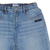 Moschino Blue Jeans With Brand Name Embroidery