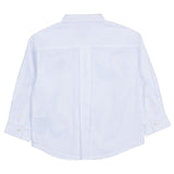 Moschino White Bear Logo Embroidered Full Sleeve Shirt