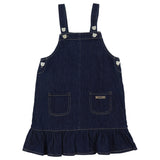 Moschino Pink Teddy Bear Blouse & Blue Denim Jumper Dress Set