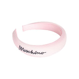 Moschino Pink Padded Logo Headband