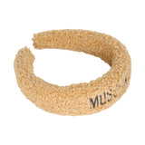 Moschino Brown Teddy Borg Padded Headband