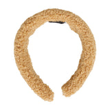 Moschino Brown Teddy Borg Padded Headband