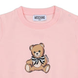 Moschino Peach Teddy Bear-Print Ribbed Cuffs Sweatshirt