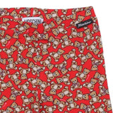 Moschino Red All-Over Teddy Bear-Print Leggings
