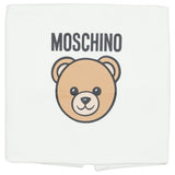 Moschino Off White Kids Teddy Bear Print Blanket